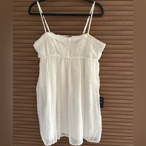 Lulu's White Textured Midi Dress